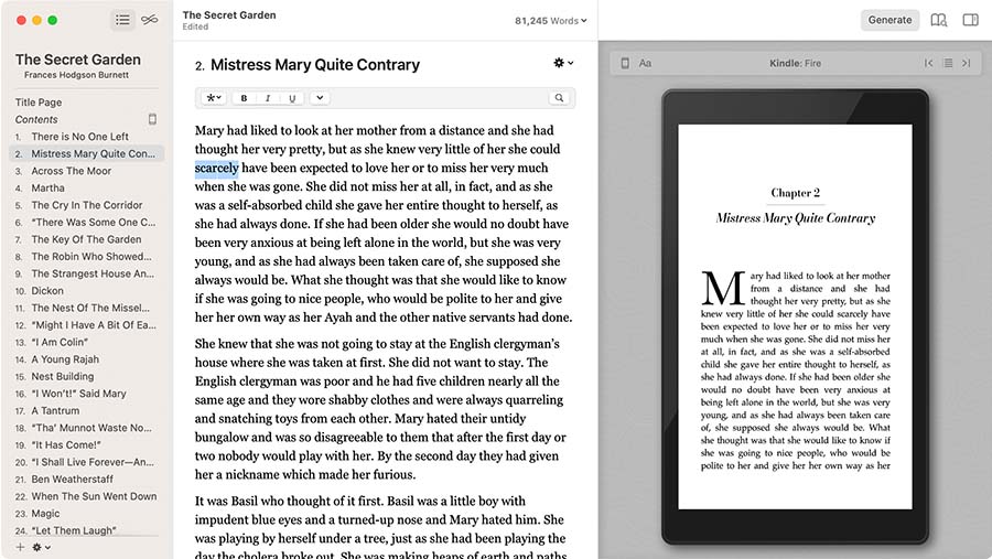 Vellum formatting preview on macOS